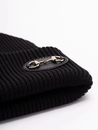 Gucci Stylish Hat With Folded Brim And Metal Hardware In Black