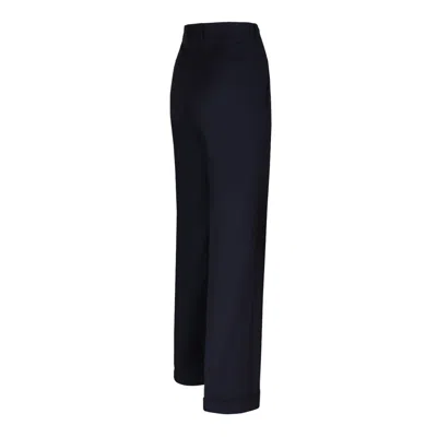 Casablanca Blue Wool Trousers In Blue