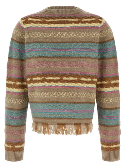 Guest In Residence Western Striped Wool And Cashmere-blend Jumper In Multi