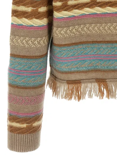 Guest In Residence Western Striped Wool And Cashmere-blend Jumper In Multi
