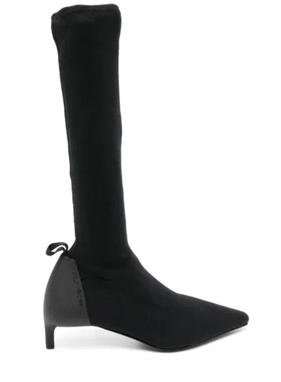 Courrèges Logo Sock Boots In Black