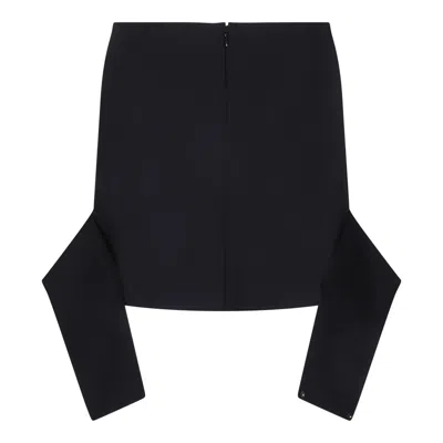 Courrèges Courreges 'reversed Belt Mini' Skirt In Black