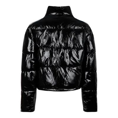 Courrèges Courreges Women Short Vinyl Down Jacket In Black