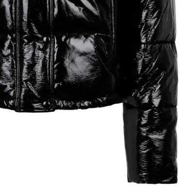 Courrèges Courreges Women Short Vinyl Down Jacket In Black