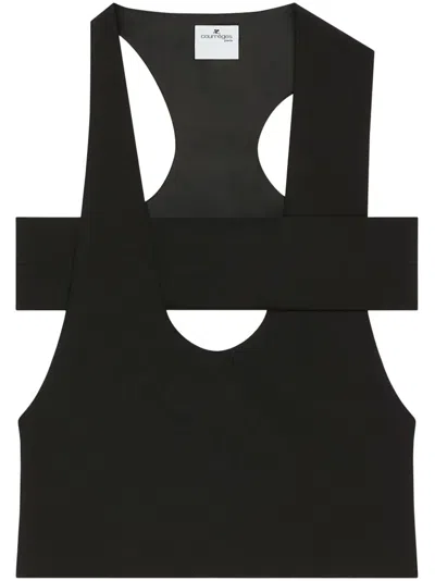 Courrèges Courregès Black Wool-blend Top In Black
