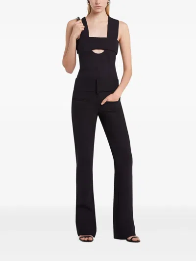 Courrèges Courregès Black Wool-blend Top In Black