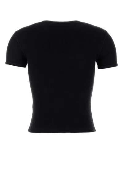 Diesel Black Stretch Cotton T-ele-long T-shirt In Black