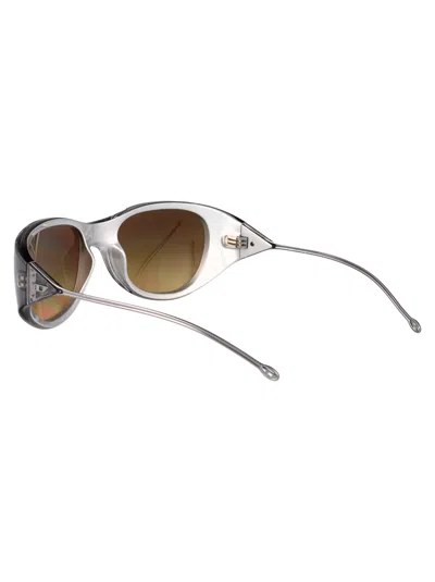 Diesel Grigio Metallizzato Acetate Sunglasses In Gray