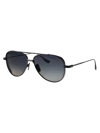 Dita Eyewear Black Iron - Matte Black W Black To Clear Gradient Polarized Titanium Sunglasses In Black