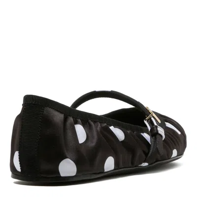 Dolce & Gabbana Black And White Flat Shoes In Black