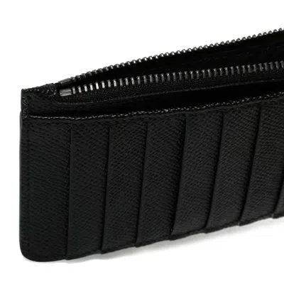 Dolce & Gabbana Black Calf Leather Wallets In Black