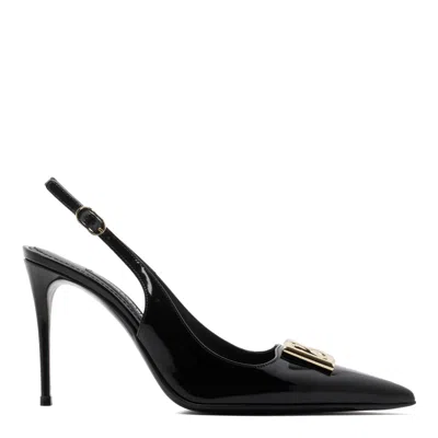 Dolce & Gabbana Black Calf Shoes With Heel In Black