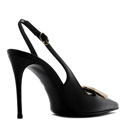 Dolce & Gabbana Black Calf Shoes With Heel In Black