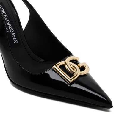 Dolce & Gabbana Black Calf Shoes With Heel In Black
