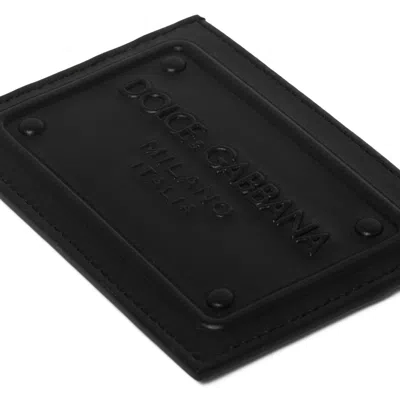 Dolce & Gabbana Black Calf Leather Wallets In Black