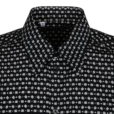 Dolce & Gabbana Black Cotton Clothing Shirts In Black