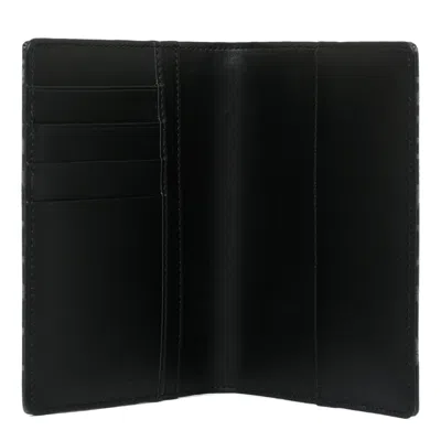 Dolce & Gabbana Black Cotton Leather Wallets In Black
