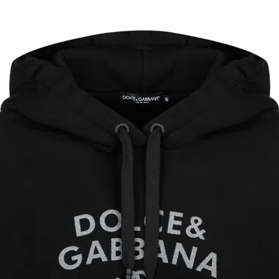 Dolce & Gabbana Black Cotton Polyester Sweater In Black