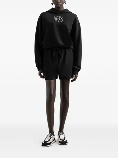 Dolce & Gabbana Jersey T-shirt With Dg Logo Embroidery In Black