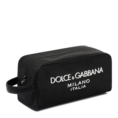 Dolce & Gabbana Nylon Toiletry Bag With Rubberized Logo