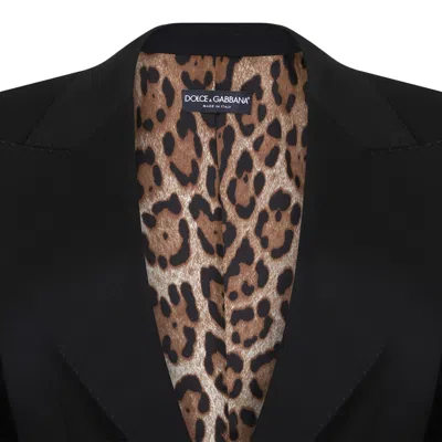 Dolce & Gabbana Black Virgin Wool Jackets In Black