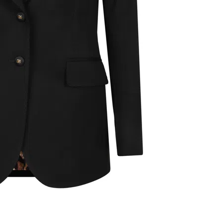 Dolce & Gabbana Black Virgin Wool Jackets In Black