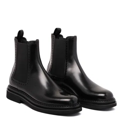 Dolce & Gabbana Black Viscose Shoes Boots In Black