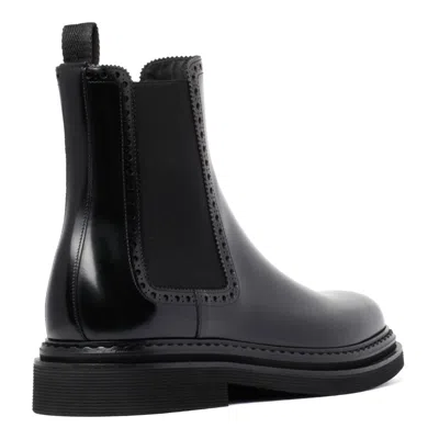 Dolce & Gabbana Black Viscose Shoes Boots In Black