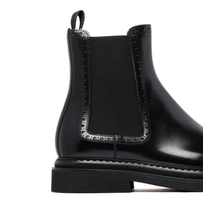 Dolce & Gabbana Black Viscose Shoes Boots In Black
