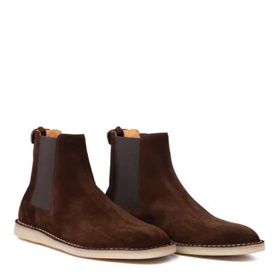 Dolce & Gabbana Suede Ankle Boots For In Brown