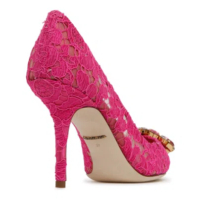 Dolce & Gabbana Fuchsia Polyamide Heeled Shoes In Pink
