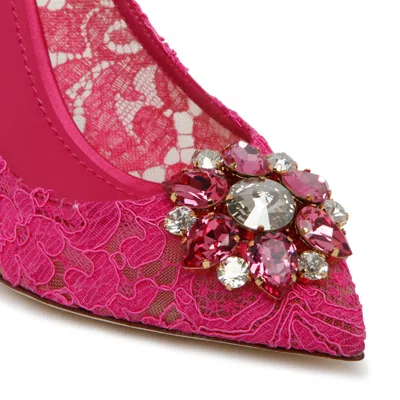 Dolce & Gabbana Fuchsia Polyamide Heeled Shoes In Pink
