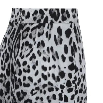 Dolce & Gabbana Leopard Print Silk Pencil Skirt In Multi