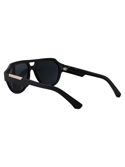 Dolce & Gabbana Matte Black Acetate Sunglasses In Black