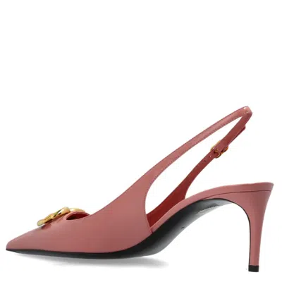 Dolce & Gabbana Pink Leather Sandals In Pink