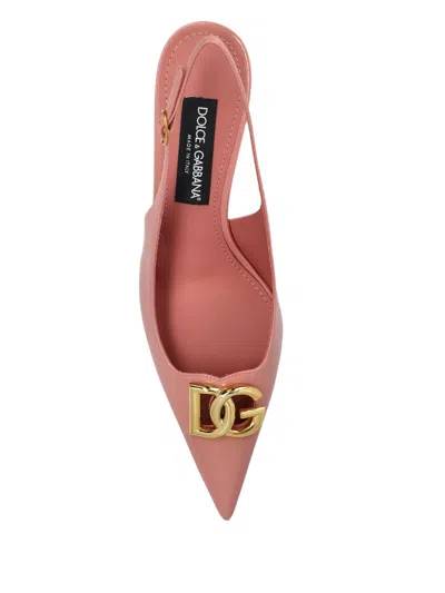 Dolce & Gabbana Pink Leather Sandals In Pink