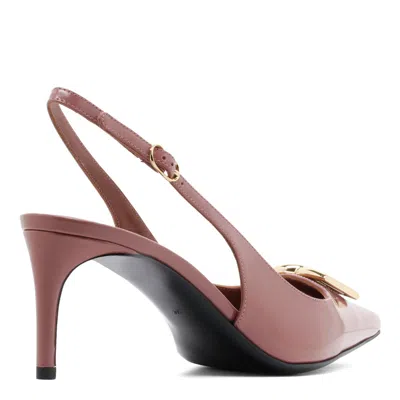 Dolce & Gabbana Pink Calfskin Heel Shoes In Pink