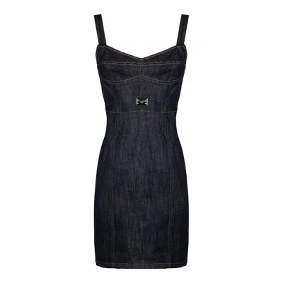 Dolce & Gabbana Variante Abbinata Cotton Blend Dresses In Black