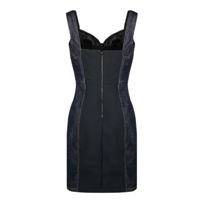 Dolce & Gabbana Variante Abbinata Cotton Blend Dresses In Black