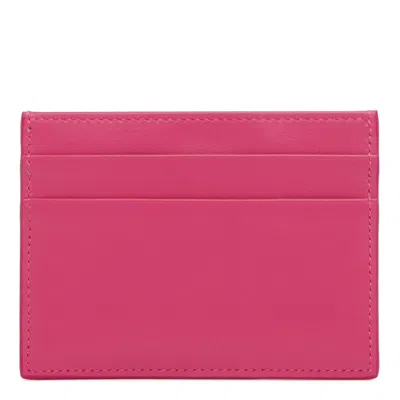 Dolce & Gabbana Women Card Holder With Embossed Logo In Pink