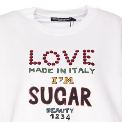 Dolce & Gabbana White Cotton Sweater In White