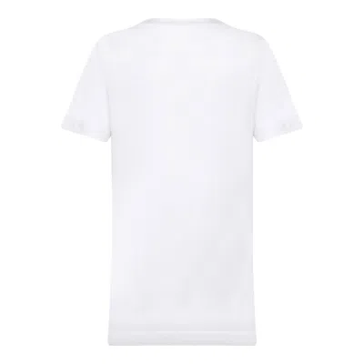 Dolce & Gabbana White Cotton T-shirts And Polos In Yellow