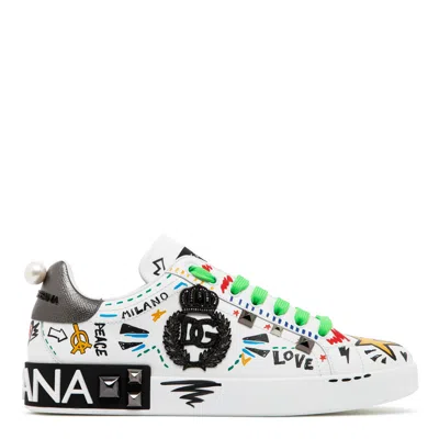 Dolce & Gabbana Pattern Printed Leisure Sports Shoes In Multi