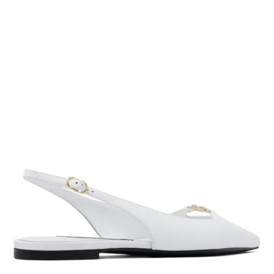 Dolce & Gabbana White Lamb Shoes With Heel In White