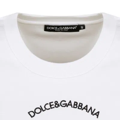 Dolce & Gabbana White Cotton T-shirts And Polos In White