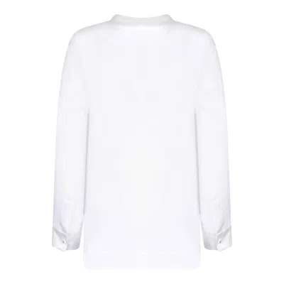 Dolce & Gabbana White Silk Shirt In Yellow