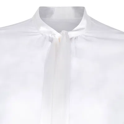 Dolce & Gabbana White Silk Shirt In Yellow