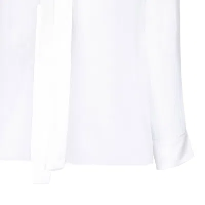 Dolce & Gabbana White Silk Shirt In Yellow