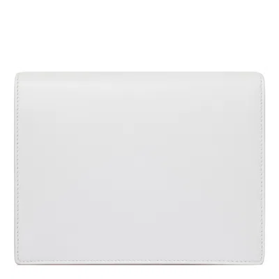 Dolce & Gabbana Quilted Calfskin Leather Crossbody Bag With Adjustable Strap In White