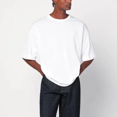 Dries Van Noten Oversized White Cotton T-shirt In White